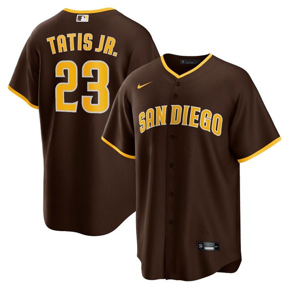 Fernando Tatís Jr. San Diego Padres Nike Road MLB Authentic Player Jersey -Brown - Picture 1 of 1